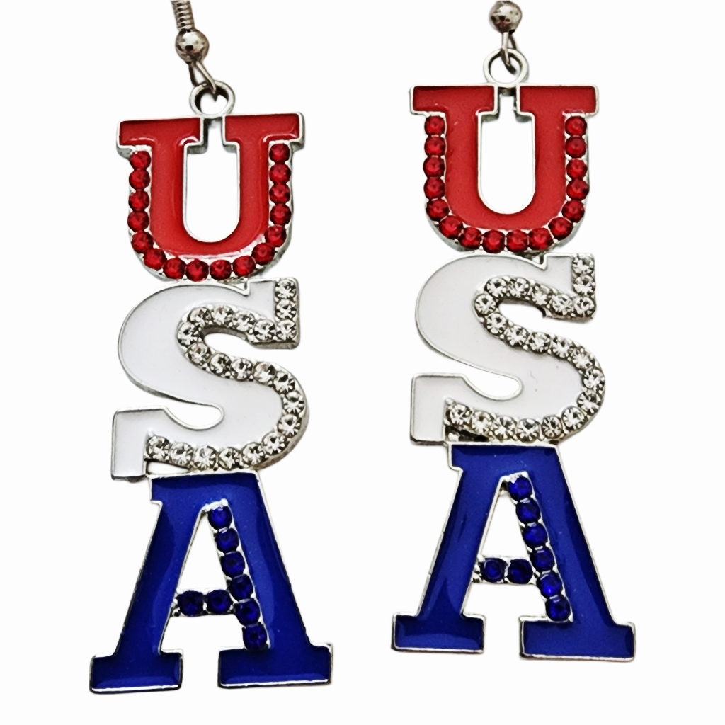 2for$30 - Patriotic Red, White & Blue July 4th Earrings